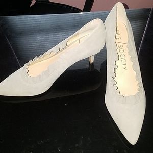 Sole society grey mid heel